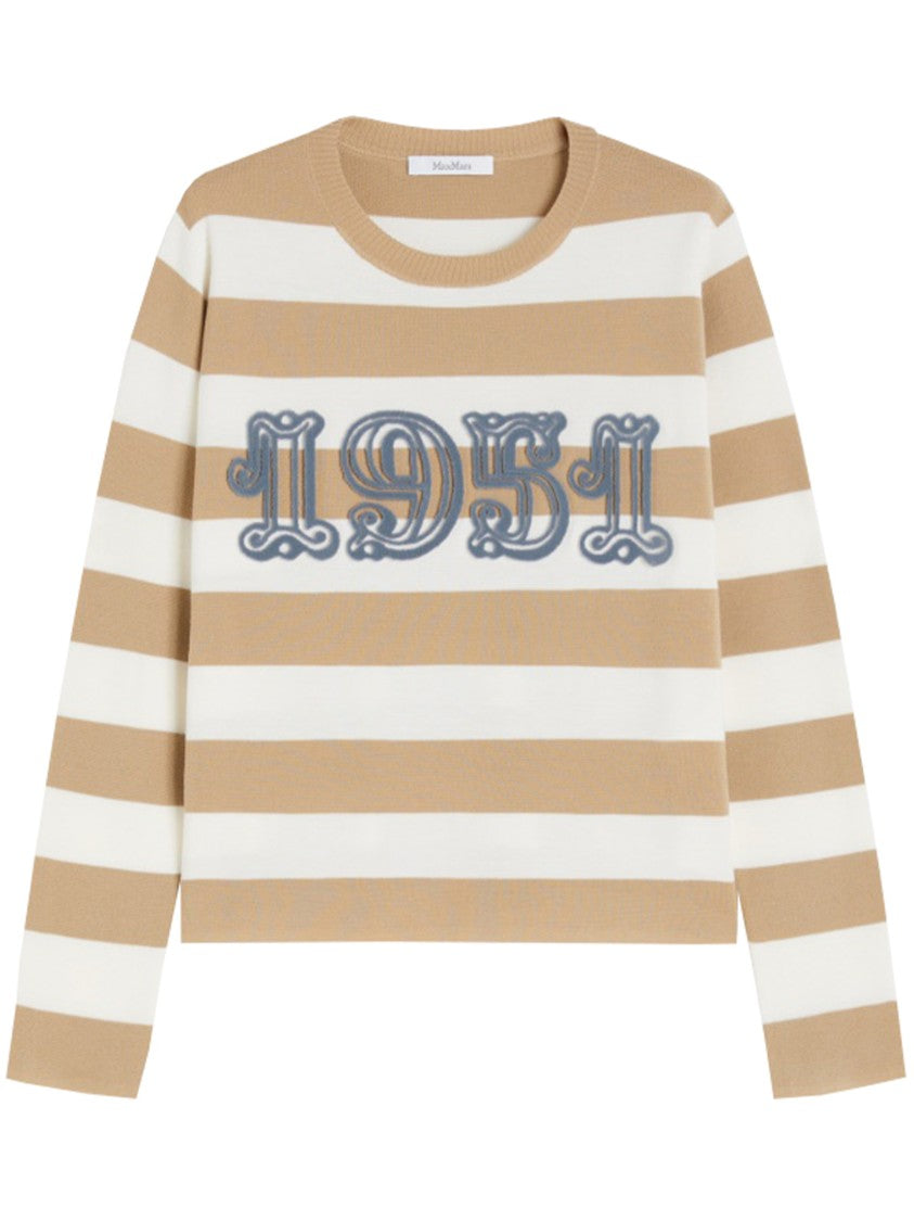 Max Mara Multicolor Viterbo Boxy Striped Wool Sweater