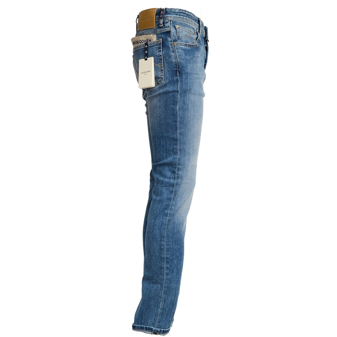 Jacob Cohen Super Slim Fit Jeans With Five Pockets And Contrast Stitching