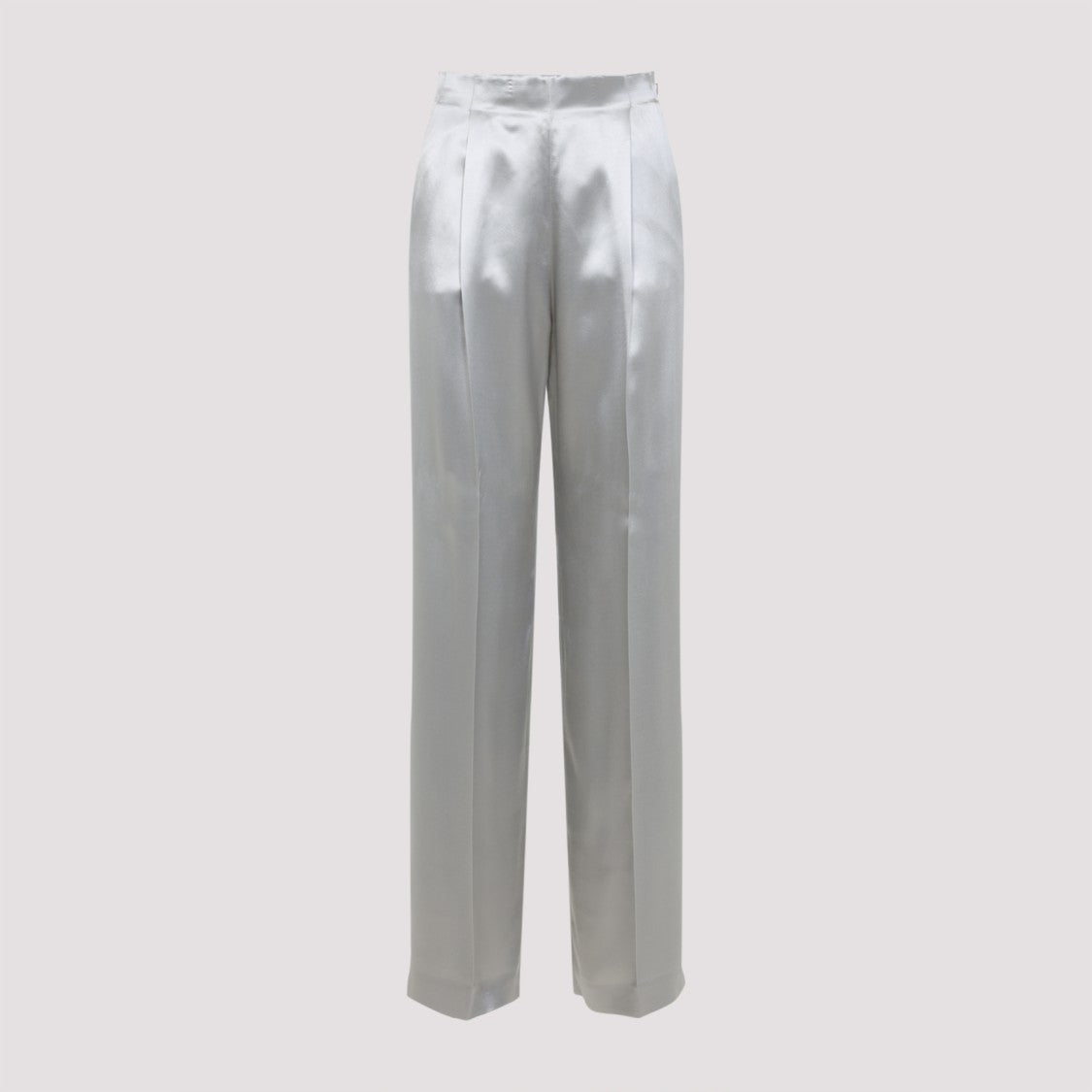 Alberta Ferretti Silver Viscose Pants