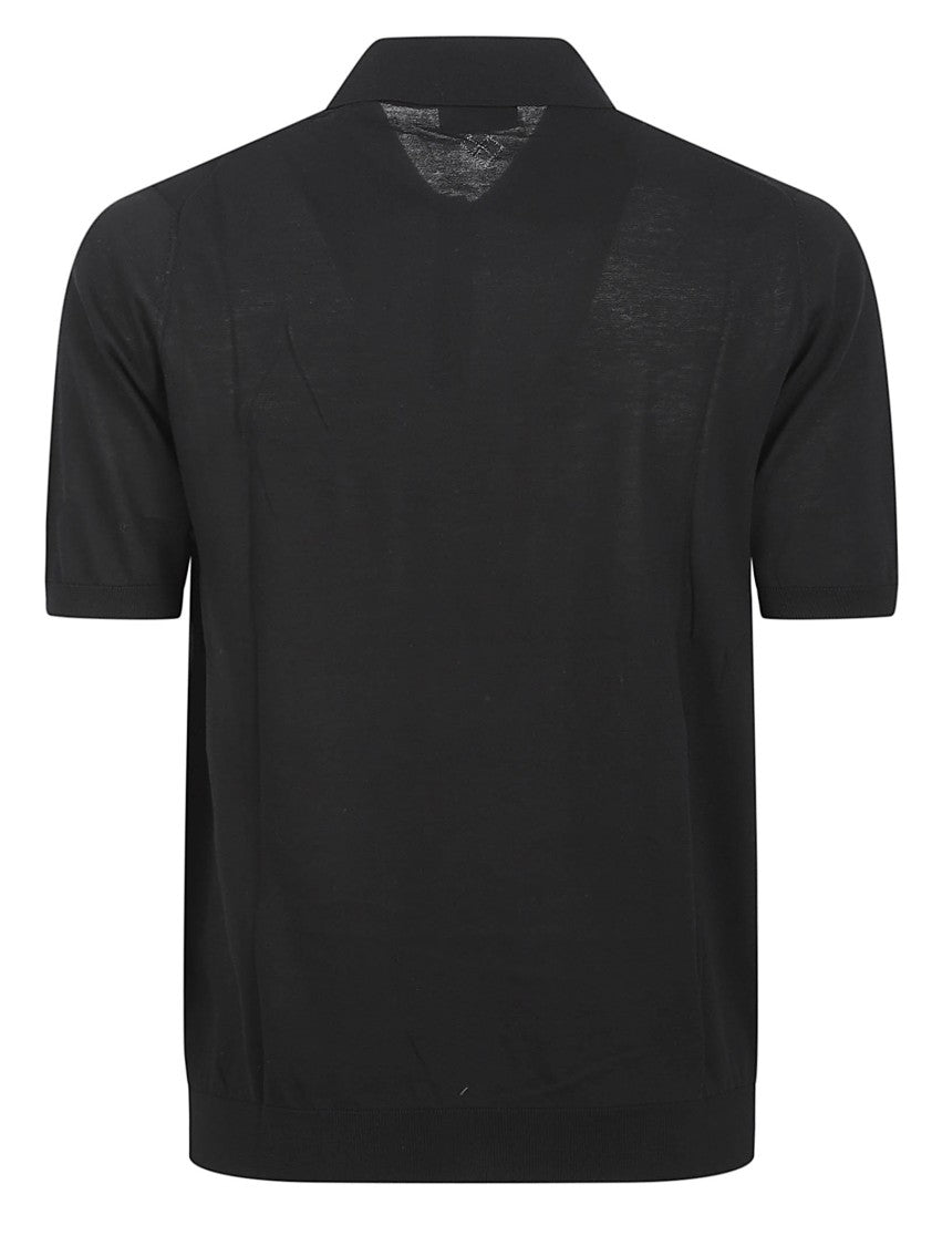 Ballantyne Short-Sleeve Polo Shirt With Buttoned Placket