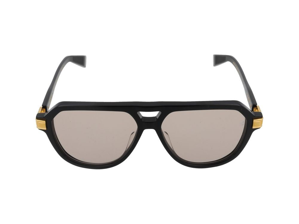 Balmain Black Francoise Ii Acetate Geometric Sunglasses
