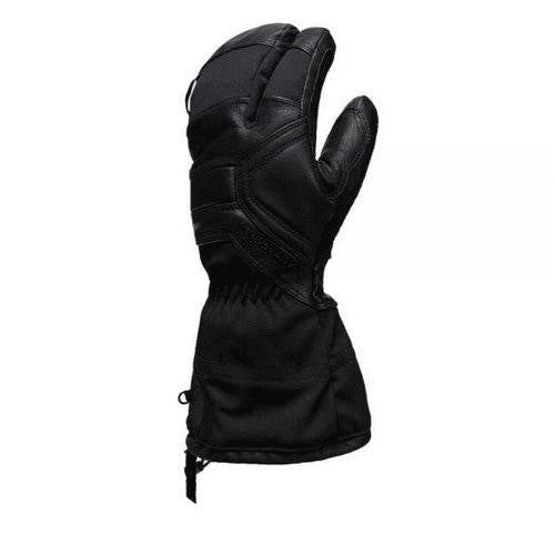 Black Diamond Sleek Black Goat Leather Gloves With Warm Wool Lining
