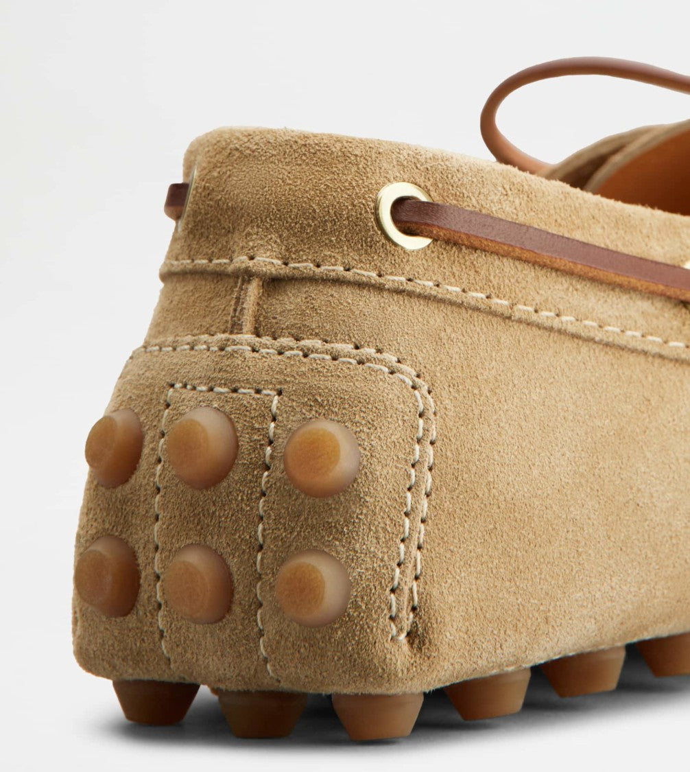 Tod's Beige Suede Driving Moccasins