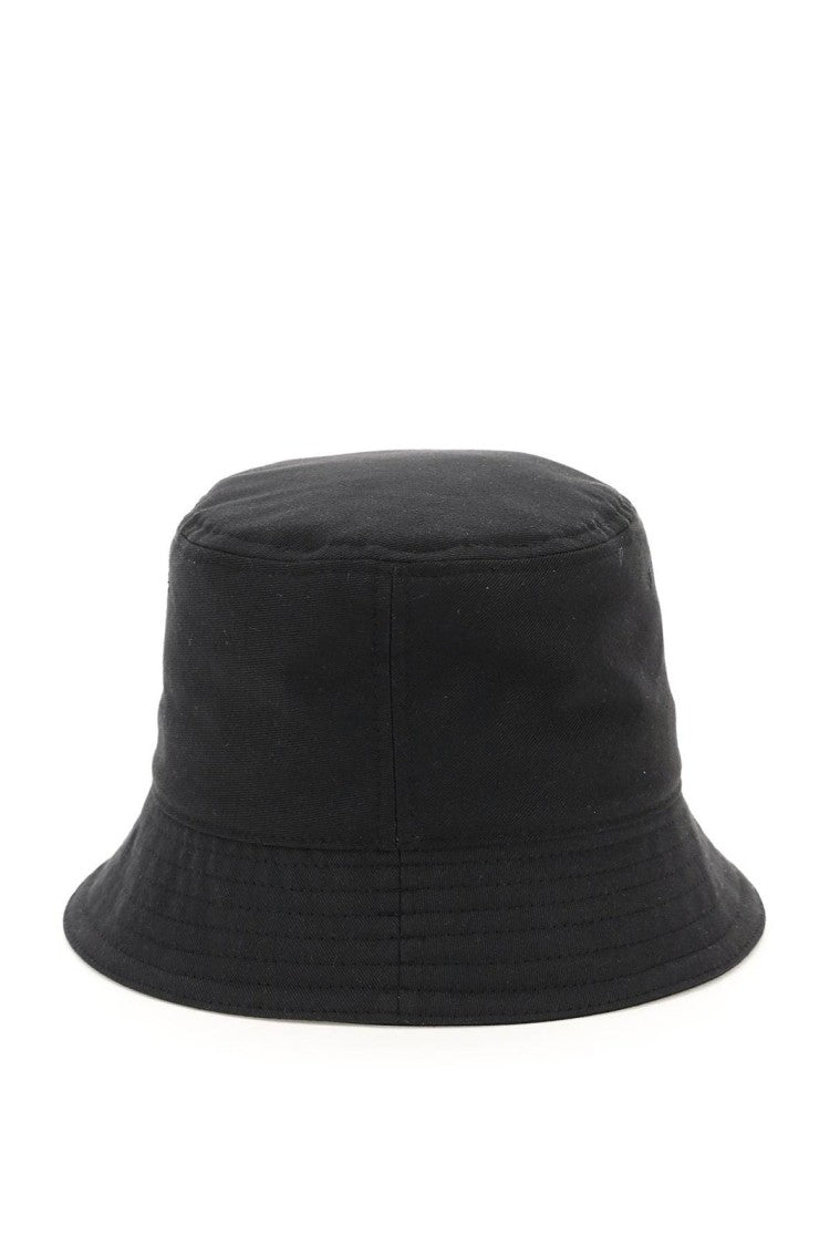 Valentino Garavani Classic Black Bucket Hat With Embroidered Logo