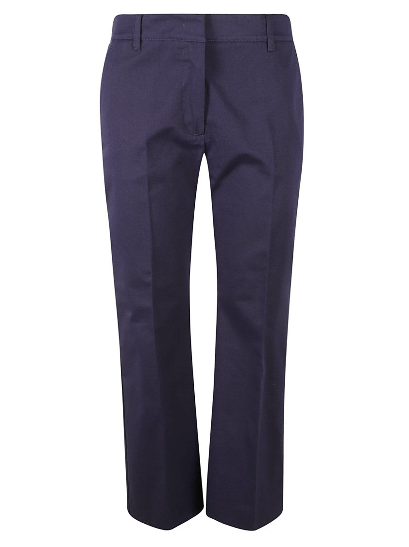Max Mara Tailored Blue Trousers With Structured Waistband