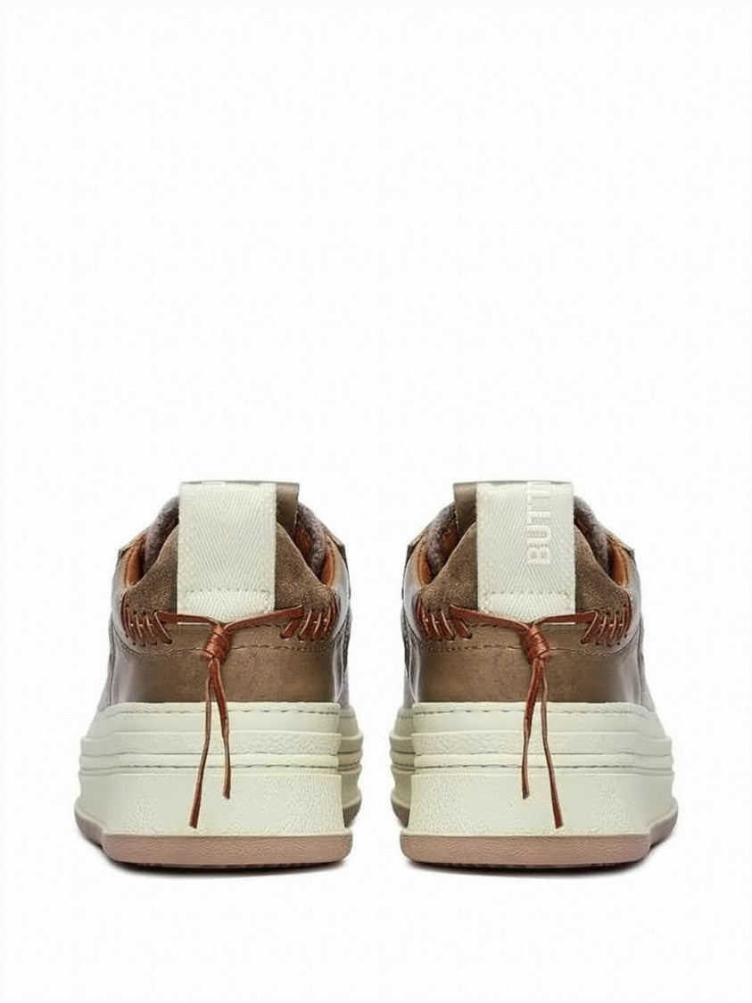 Buttero Low-Top Sneakers With Suede And Textured Fabric Panels