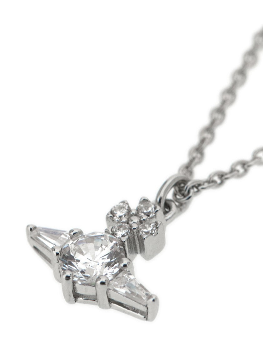 Vivienne Westwood 'Ofelia' Silver-Plated Crystal Necklace