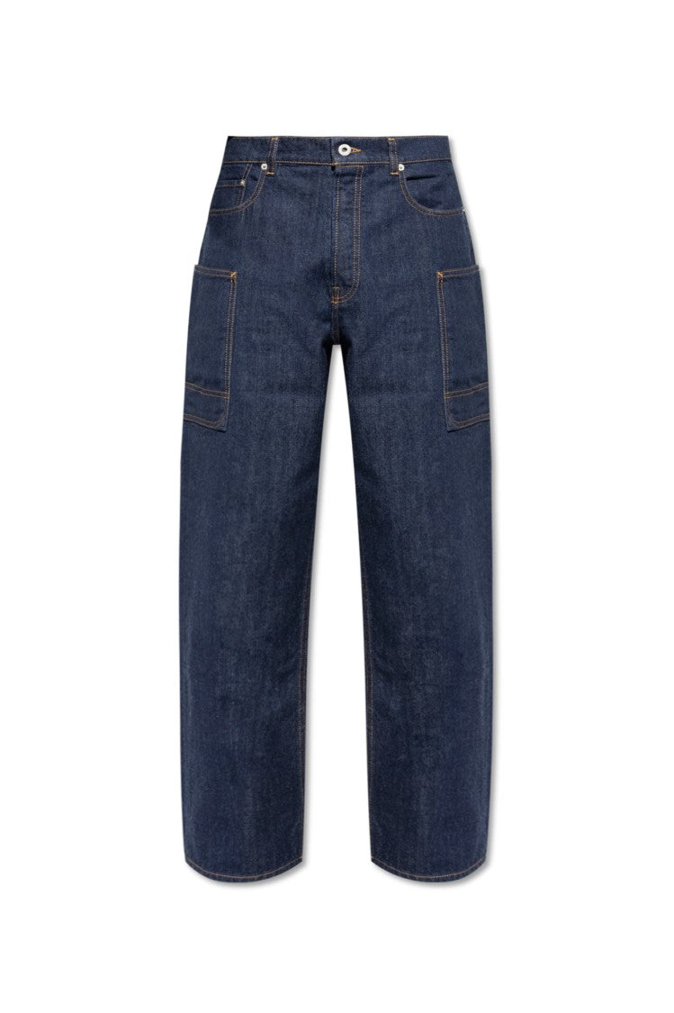 Kenzo Navy Bootcut Jeans With Practical Pockets