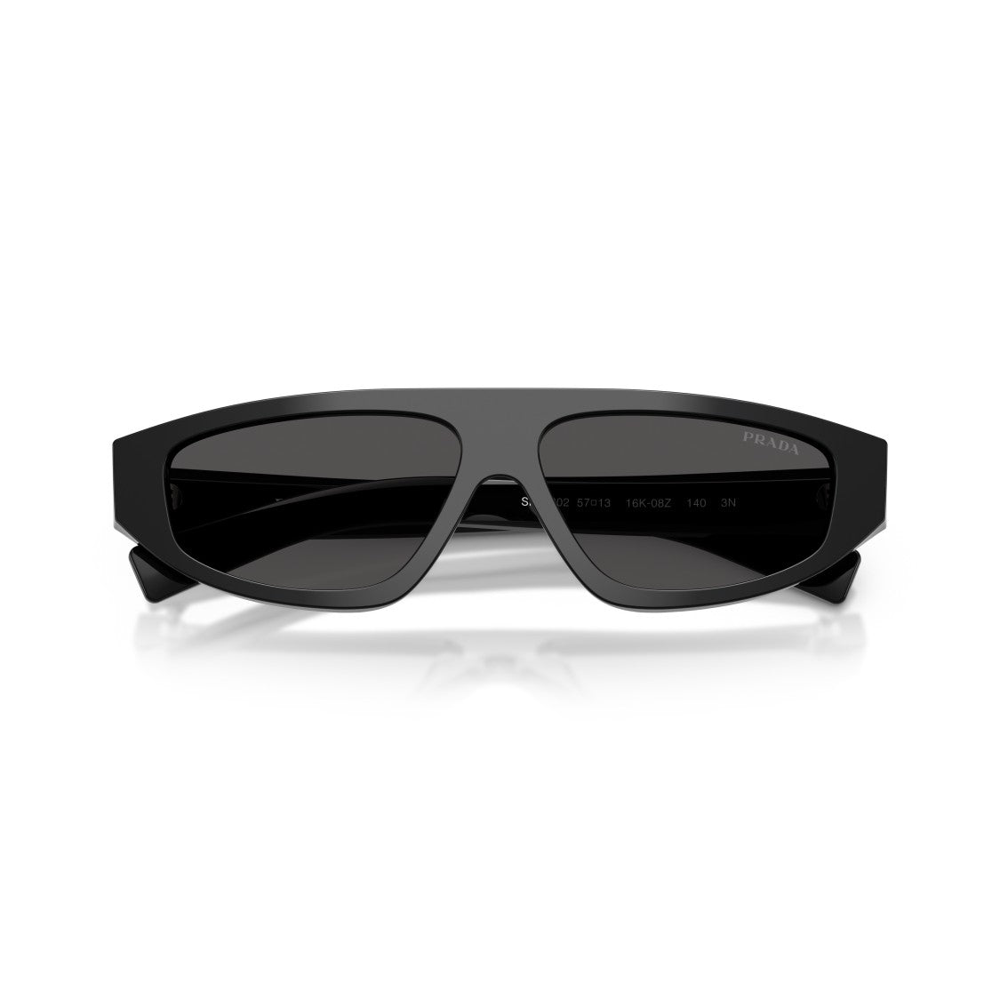 Prada 0Pr C02s Angular Black Sunglasses