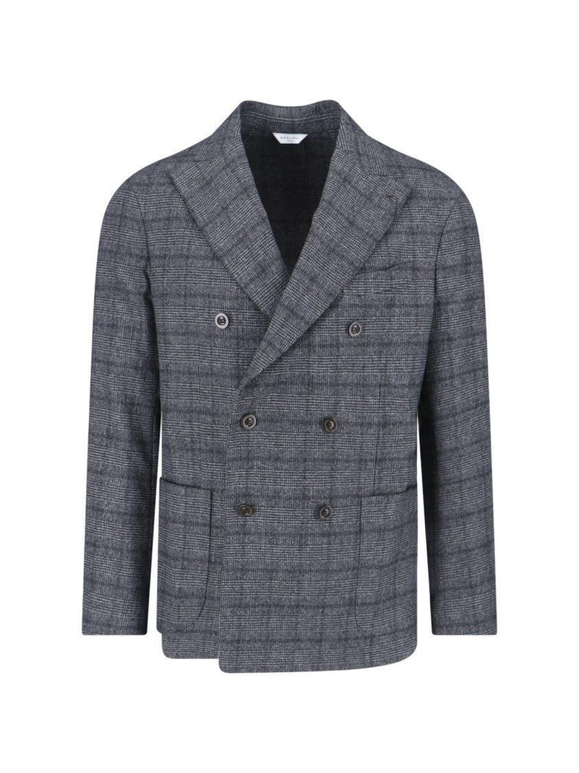 Boglioli Tailored Grey Jacket With Minimalist Design