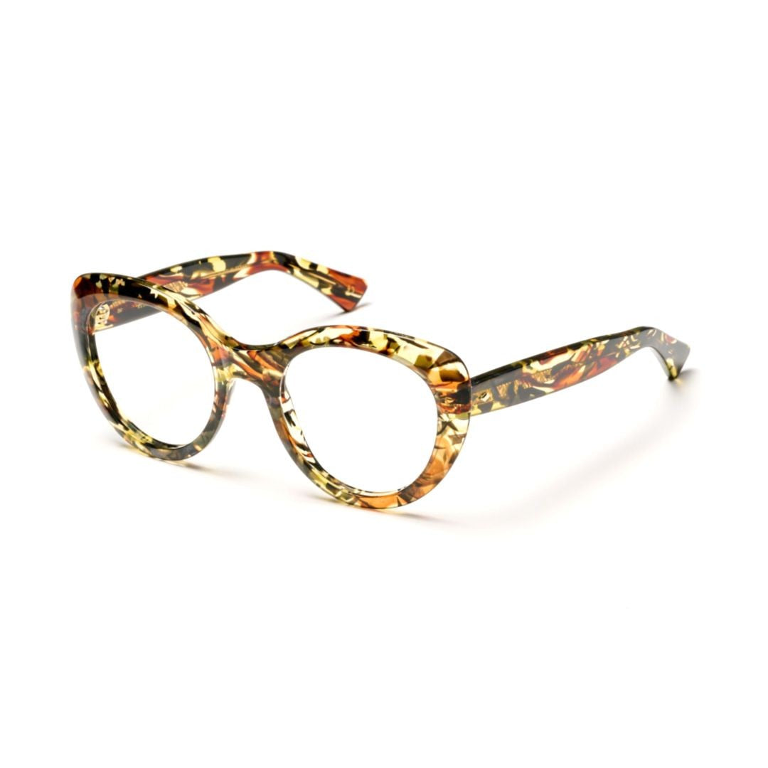 Kador Sophia Glamour Rounded Tortoiseshell Frame Sunglasses With Glossy Finish