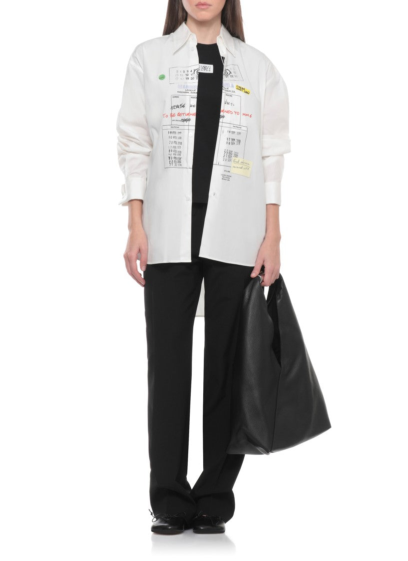 Mm6 By Maison Margiela Black Logoed Cotton T-Shirt