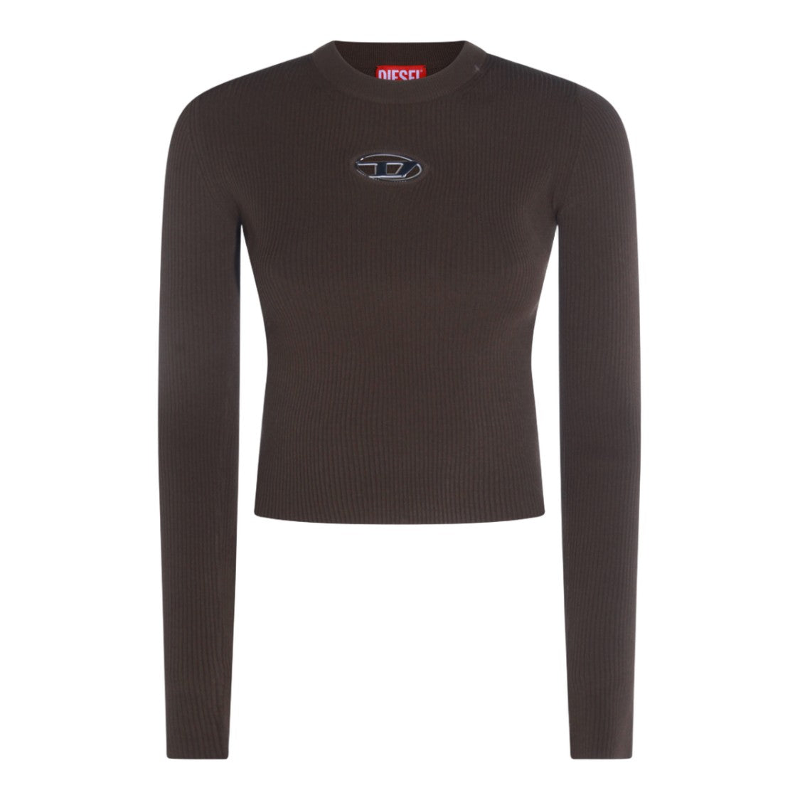 Diesel Fitted Ribbed Sweater With Crew Neckline