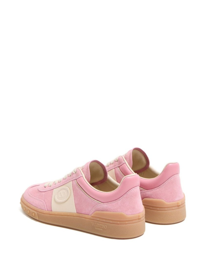 Valentino Garavani Suede Upper Flat Shoes With Cream Accents