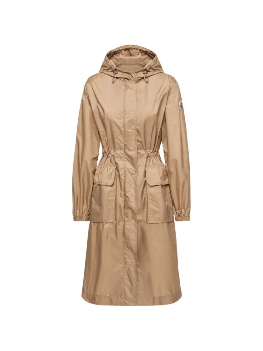 Moncler Grey Matte Finish Lightweight Hooded Coat