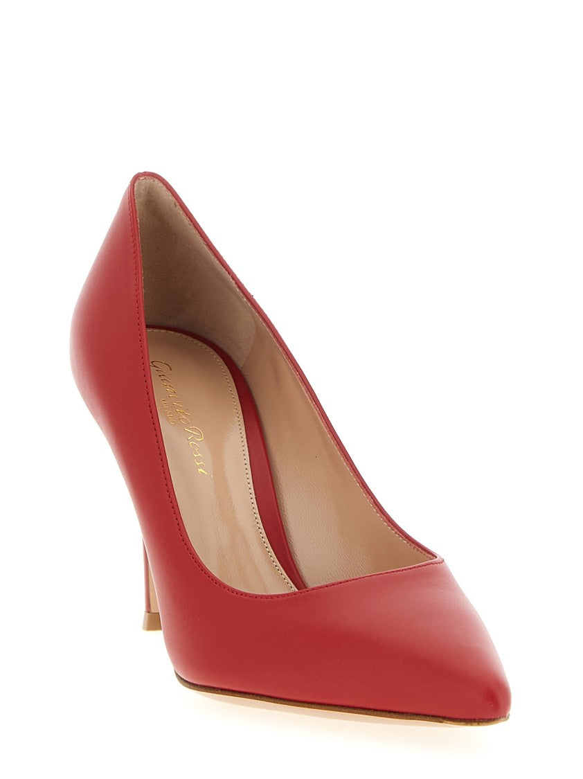 Gianvito Rossi Pointed Toe Leather Pumps With Stiletto Heel