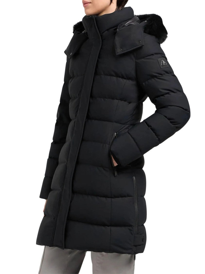 Moose Knuckles Quilted Parka With Fur-Trimmed Hood And Structured Silhouette