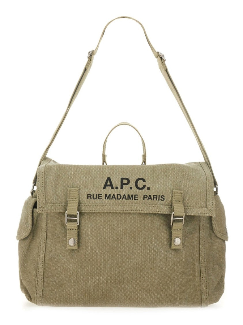 A.P.C. Besace Recuperation Flap Cotton Shoulder Bag