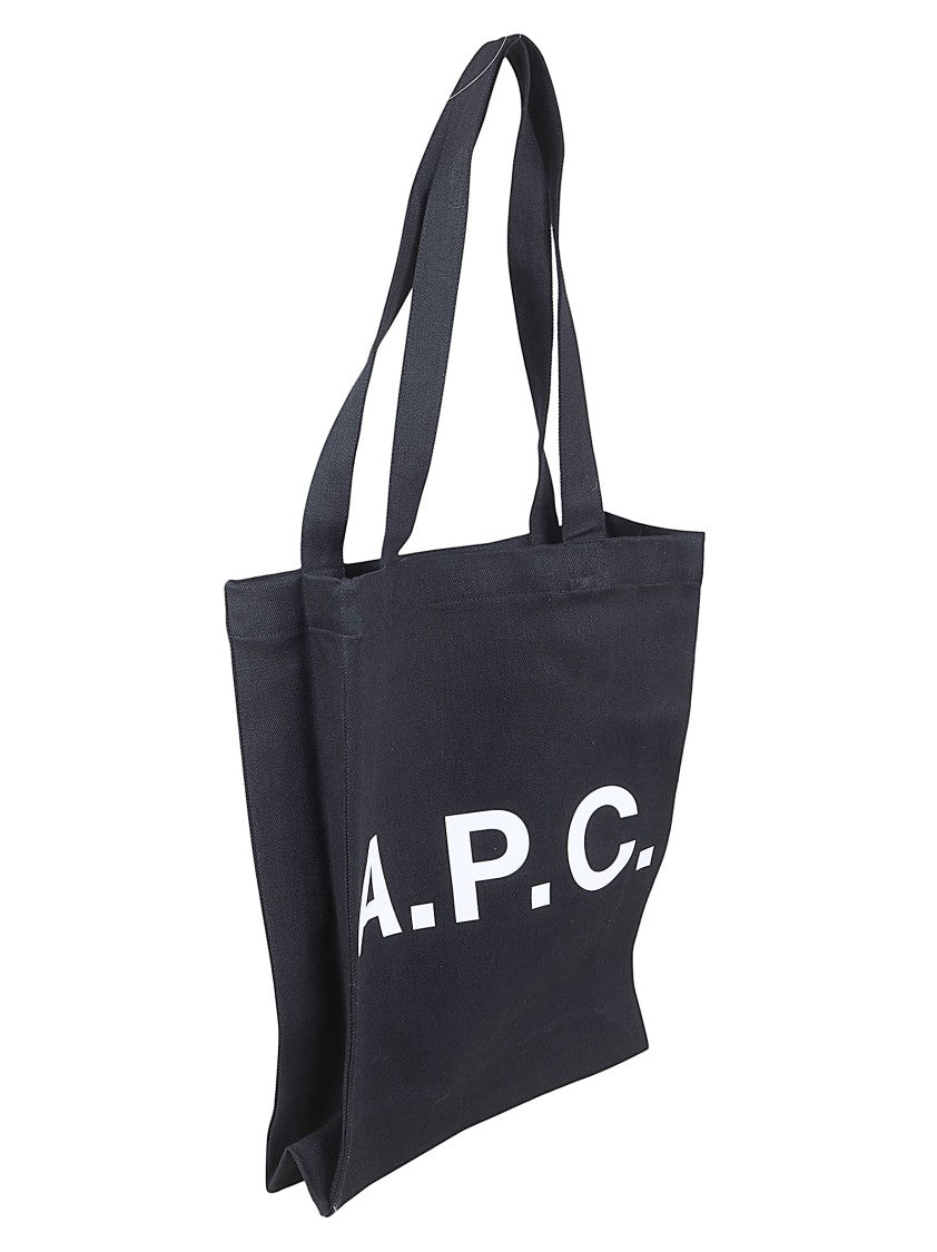 A.P.C. Black Tote Bag With Bold Logo
