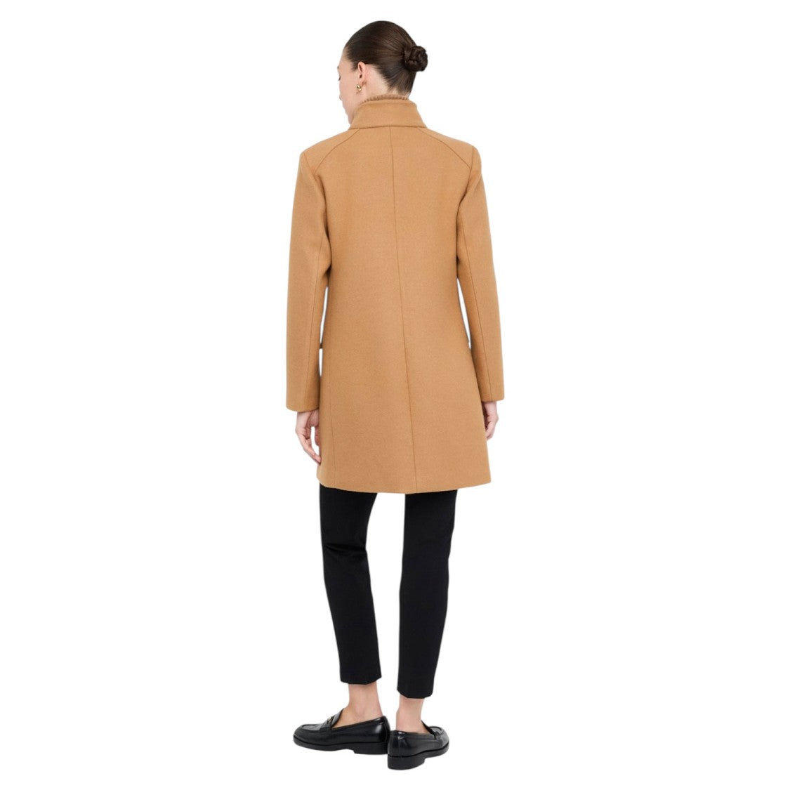 Liu Jo Brown Double-Faced Wool Blend Liu Jo Coat