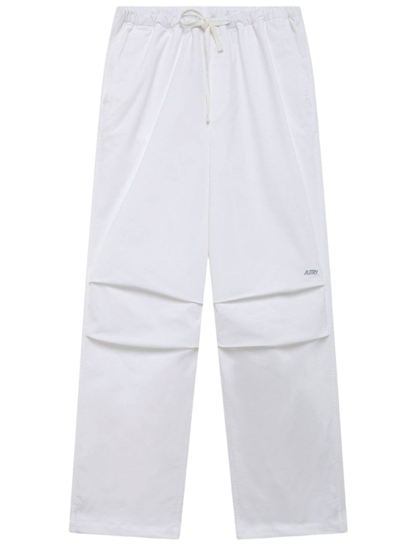Autry White Nylon Drawstring Pants
