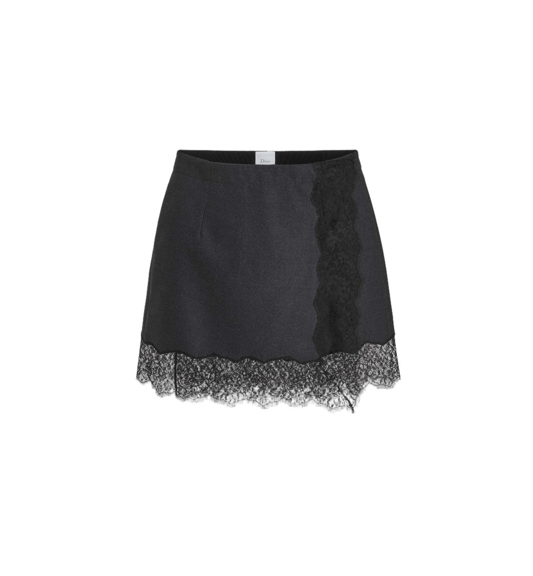 Christian Dior Mini Skirt With Intricate Lace Detailing