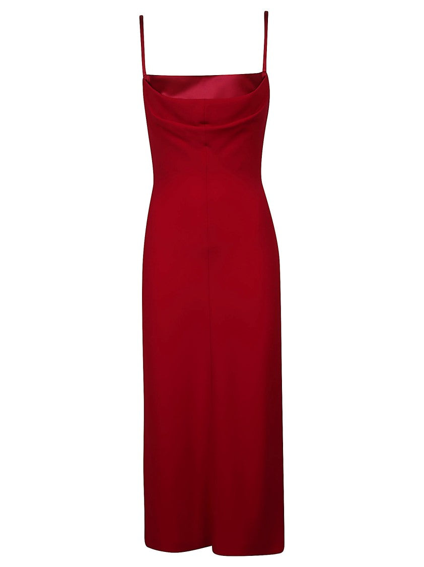 Max Mara Mxepantone Fitted Cowl Neck Midi Dress