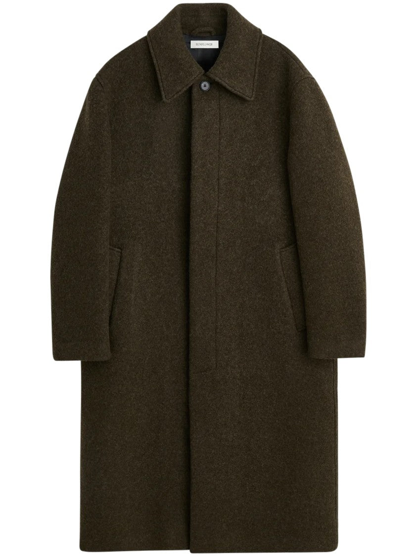 Sunflower Classic Collar Long Straight Silhouette Coat