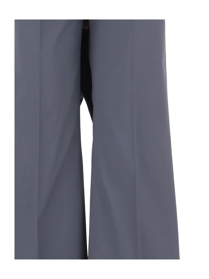 Ql2 Wide-Leg Trousers With Pressed Creases