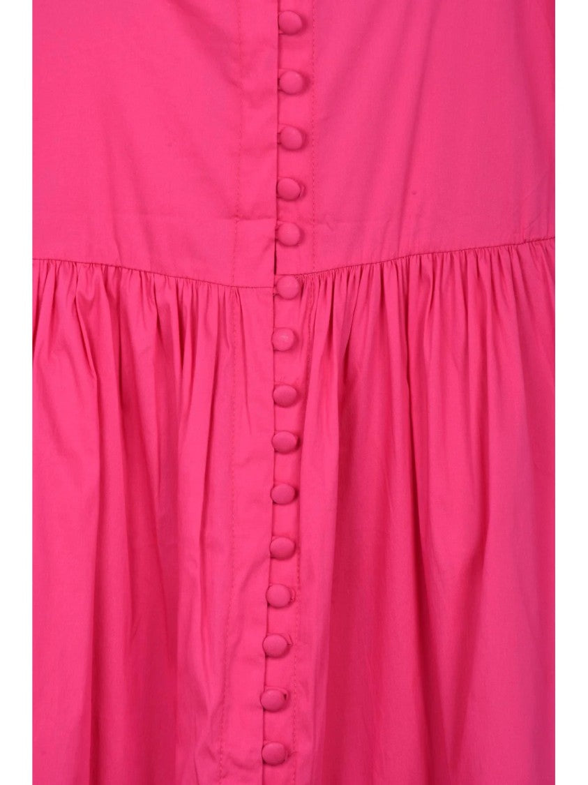 Me Fui Fuchsia Tiered Spaghetti Strap Maxi Dress