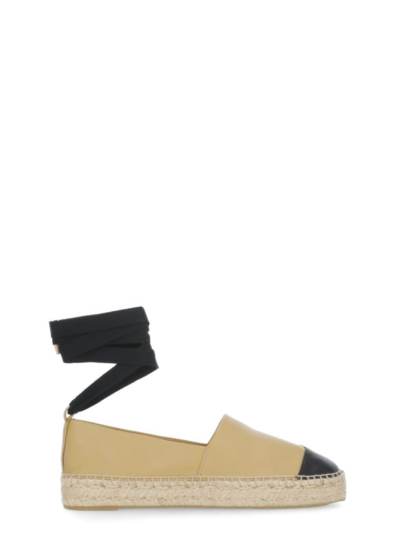 Tory Burch Beige Leather Espadrillas