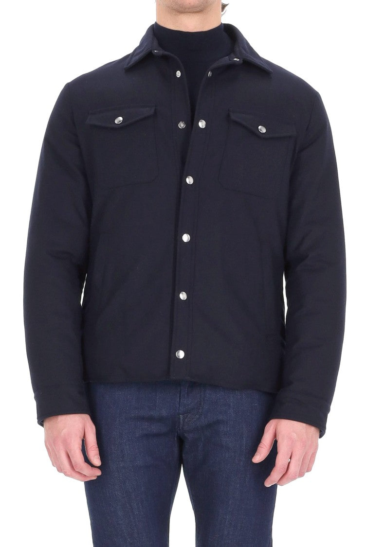 Eleventy 14 Micron Wool Snap-Button Jacket
