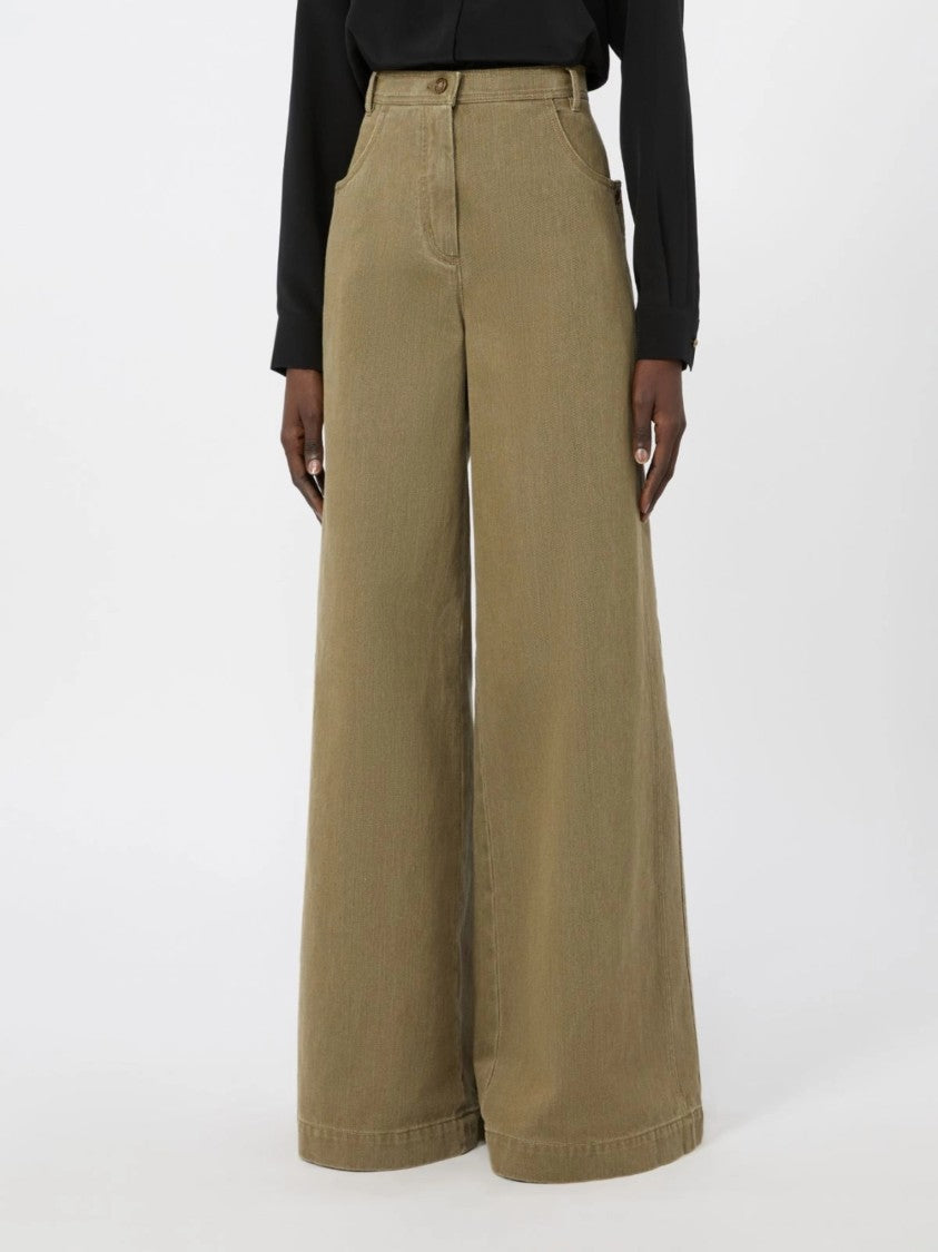 Max Mara High-Waisted Mxmalamaro Wide-Leg Pants