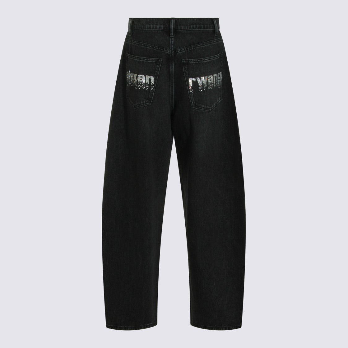 Alexander Wang High-Waisted Relaxed Fit Jeans With Distressed Logo Detail