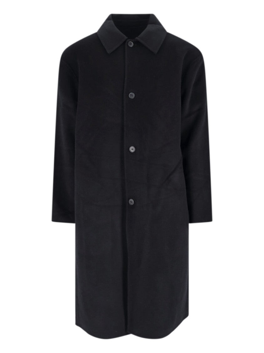 Berner Kuhl Single-Breasted Wool Coat – Black