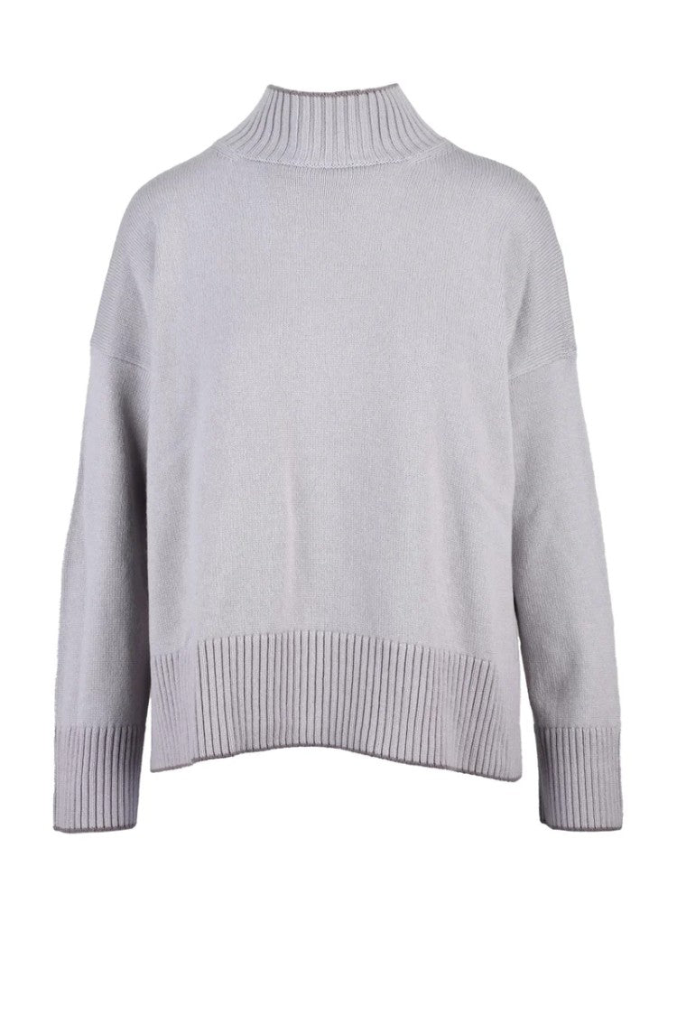 Eleventy Cashmere Mock Neck Sweater - Purple
