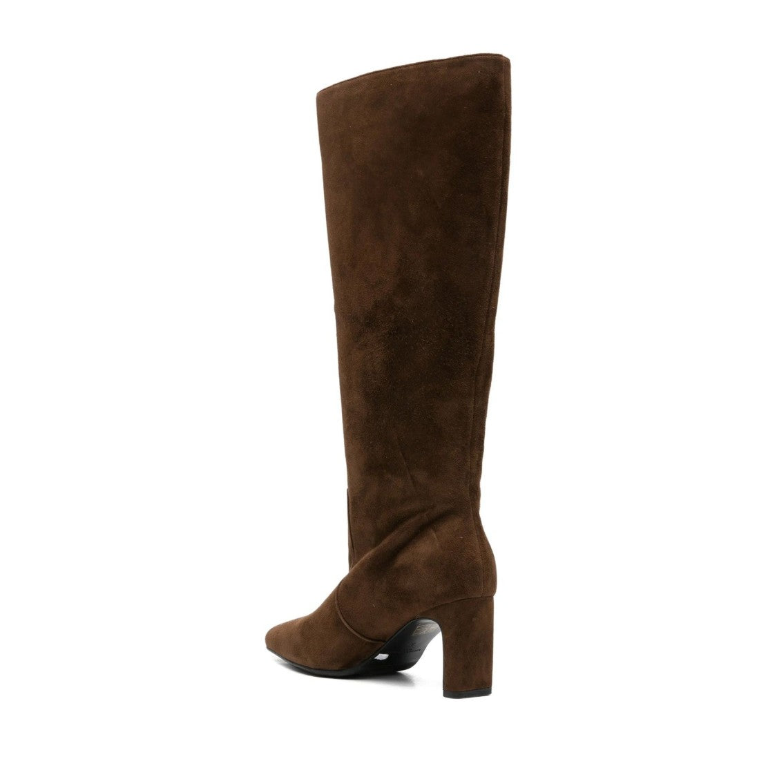 Adrianna Feretti Brown Pointed Toe Block Heel Suede Boots