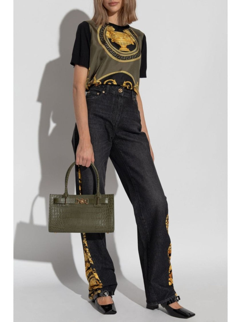 Versace Black Denim Trousers