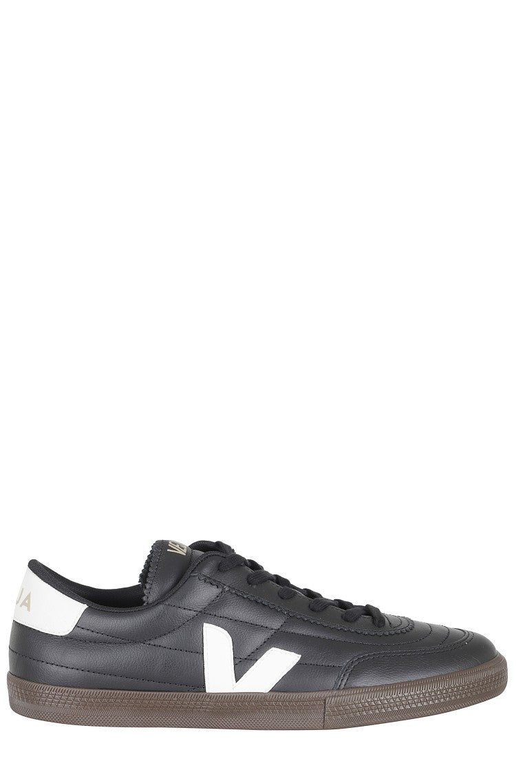 Veja Black Panenka Ot Leather White-Logo Leather Sneakers