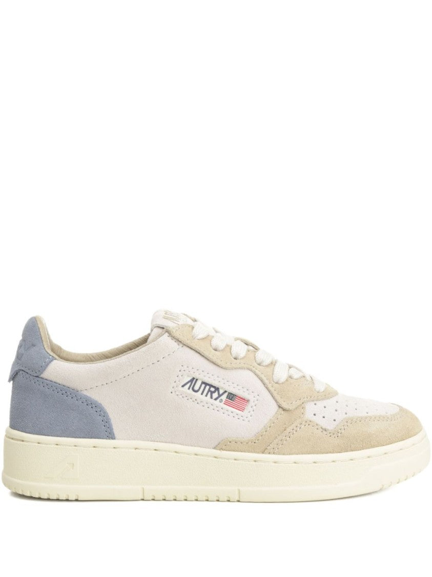 Autry Low-Top Sneakers With Blue Panel Accents