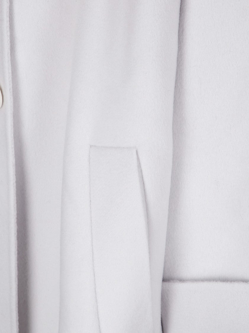 Stefano Mortari Double-Breasted Pea Coat With Light Buttons And Flared Silhouette