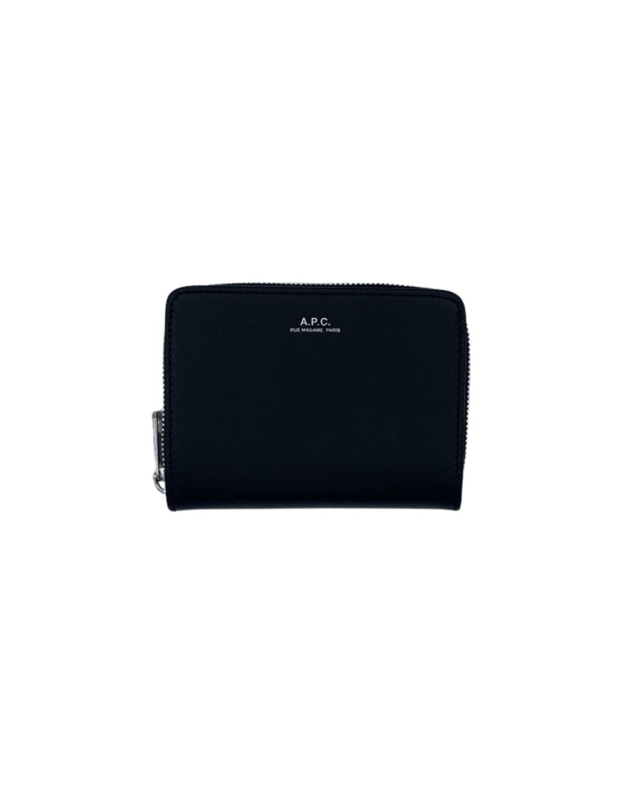 A.P.C. Black Zip Leather Wallet