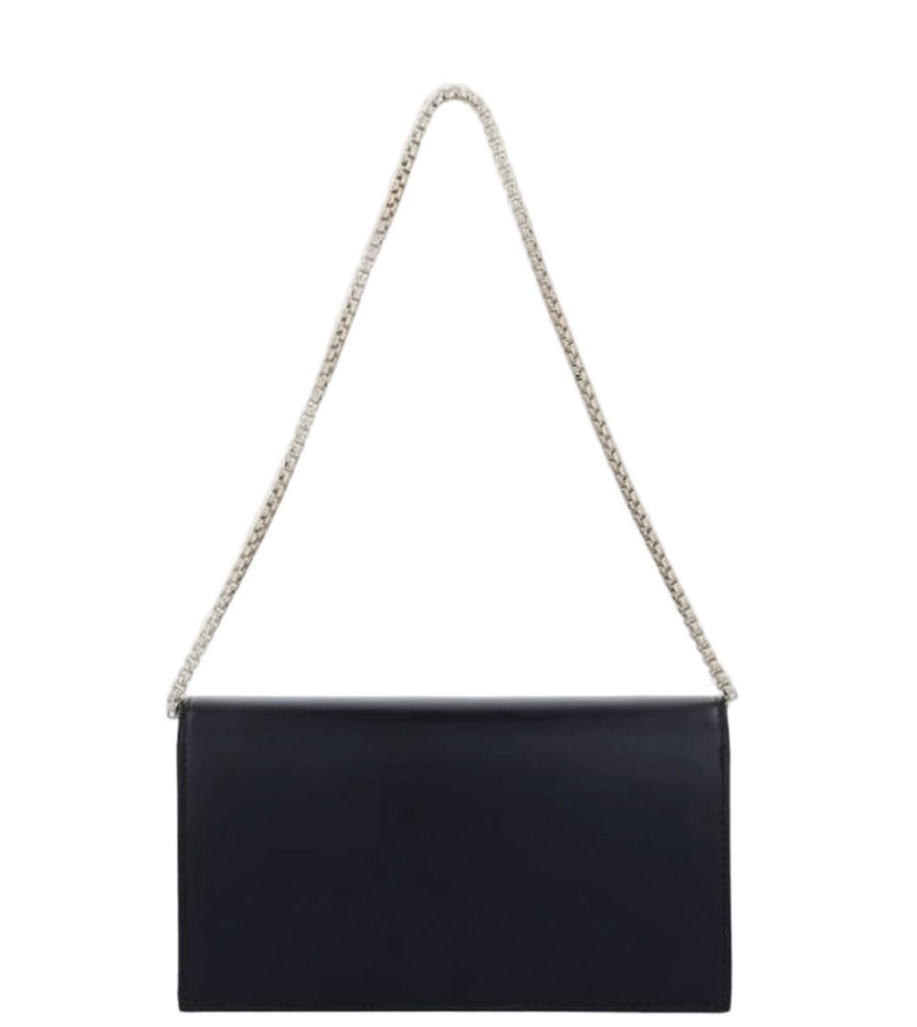 Ferragamo Rectangular Black Calf Leather Shoulder Bag