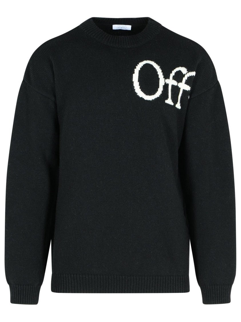 Off-White Bookish' Black Wool Blend Sweater