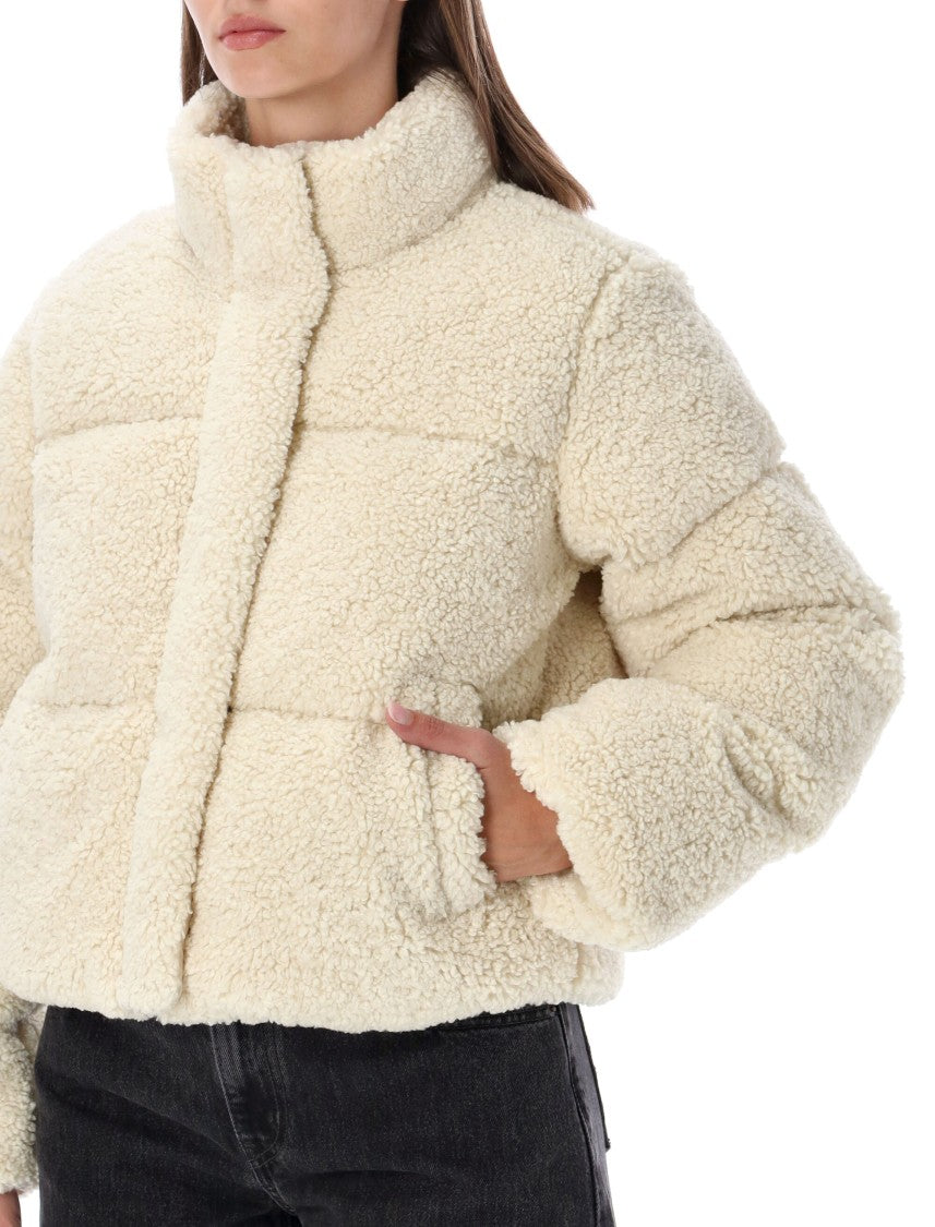 Levi's Cropped Plush Teddy Puffer Jacket