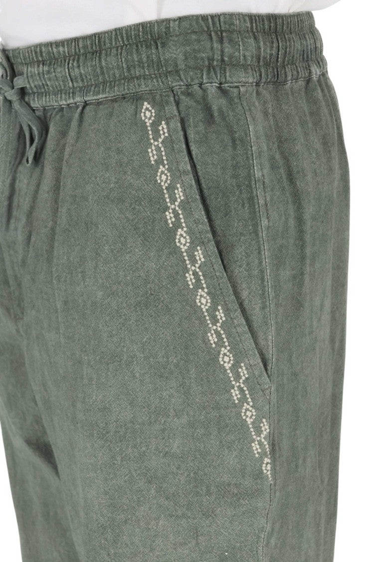 Isabel Marant Relaxed-Fit Cotton Gauze Pants With Embroidered Details
