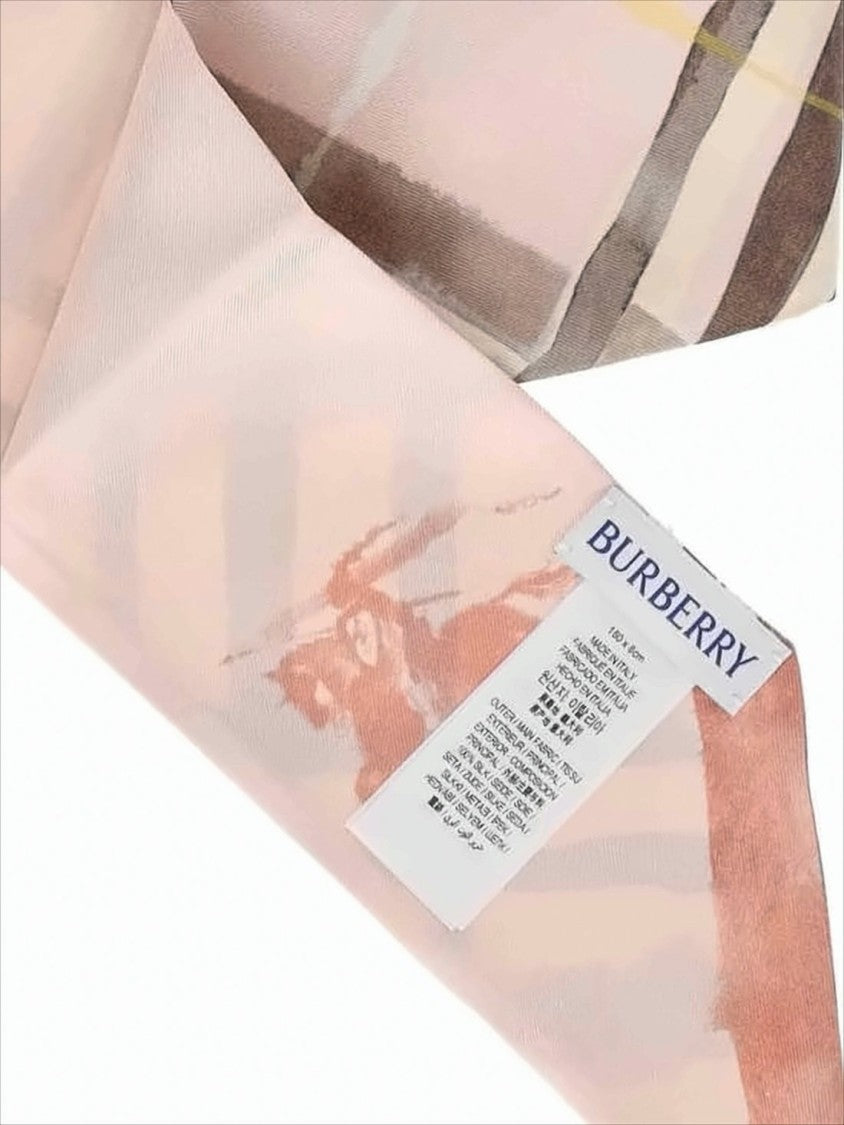 Burberry Pastel Pink Silk Scarf