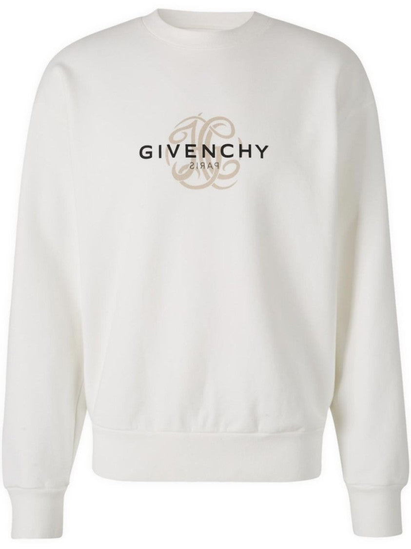 Givenchy Light Beige Crew Neck Sweater With Stylish Branding