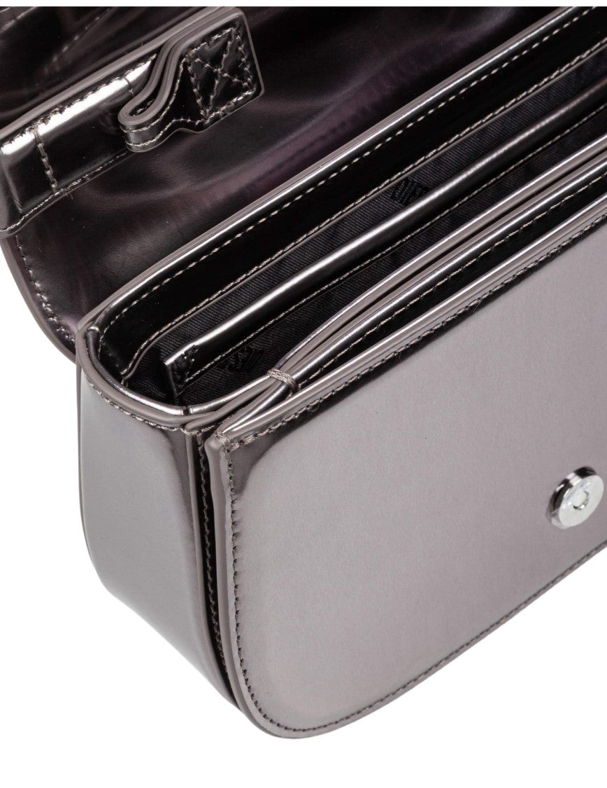 Diesel 1Dr Shoulder Bag In Grey Color Mirror Leather