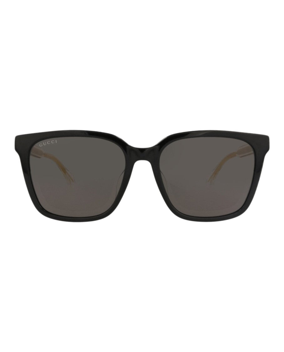 Gucci Square-Frame Recycled Acetate Sunglasses With Saddle Nose Bridge